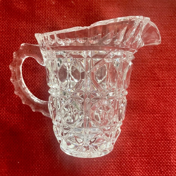 4pc Vintage Glass Creamer Tray & Sugar Jar w/ Lid Set  Home Accessory Tableware - Picture 3 of 6